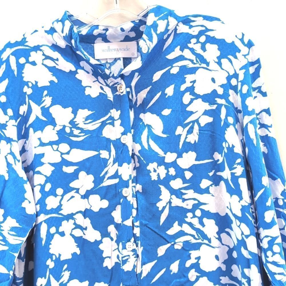 WALKER & WADE Day Tripper Tunic Dress in Cornflower Blue Sz Small - Picture 6 of 11